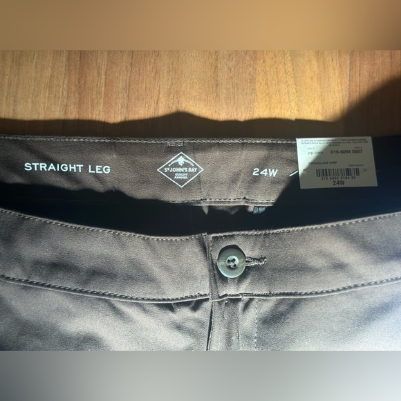 St. John’s Bay | Straight Leg - Chocolate Chip - Dress Pant | Size 24W - Picture 3 of 4